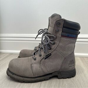 Cat Footwear Women's Echo Waterproof Steel Toe Work Boot, size 6.5